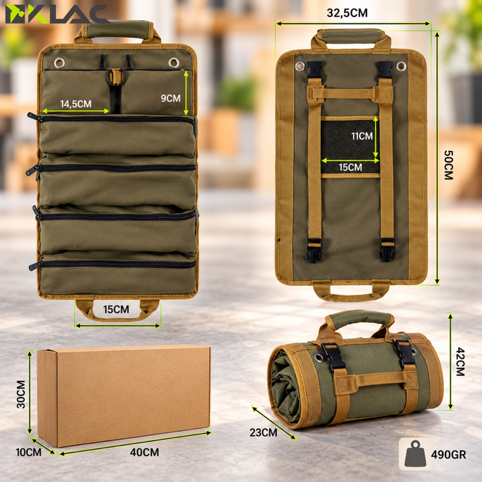 Bolso Organizador Herramientas Estuche Portátil Enrollable