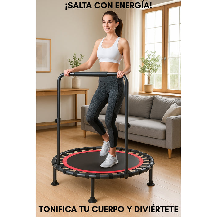 Mini Trampolín 4ft 1.2mt Aeróbico Fitness Yoga Juegos Cama Elástica Aeróbica Adultos O Juegos Para Niños Ideal Para Yoga Ejercicio Y Diversión Color Negro