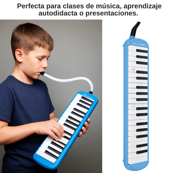 Melódica 37 Notas Escolar Teclas Y Estuche Rosa Instrumento