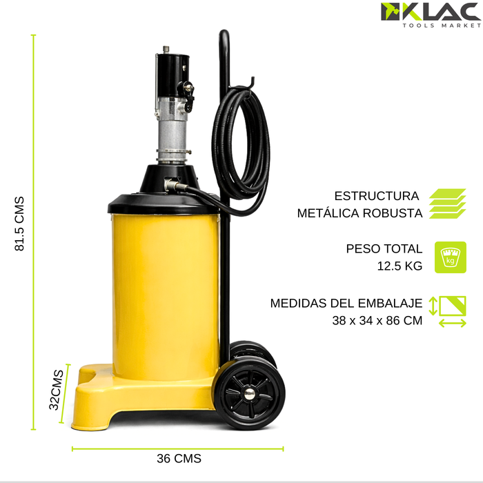 Engrasadora Manual Grasera Neumática 12l Profesional