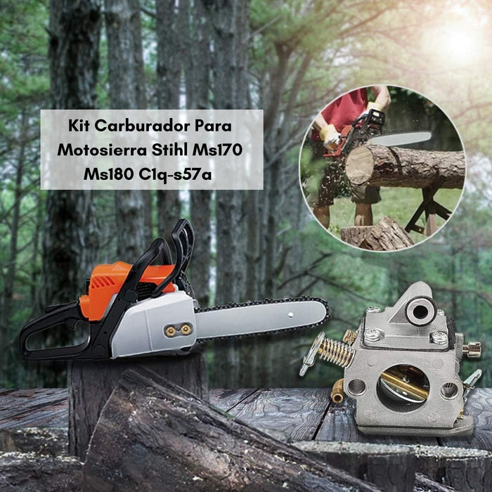 Kit Carburador Para Motosierra Stihl Ms170 Ms180 C1q-s57a