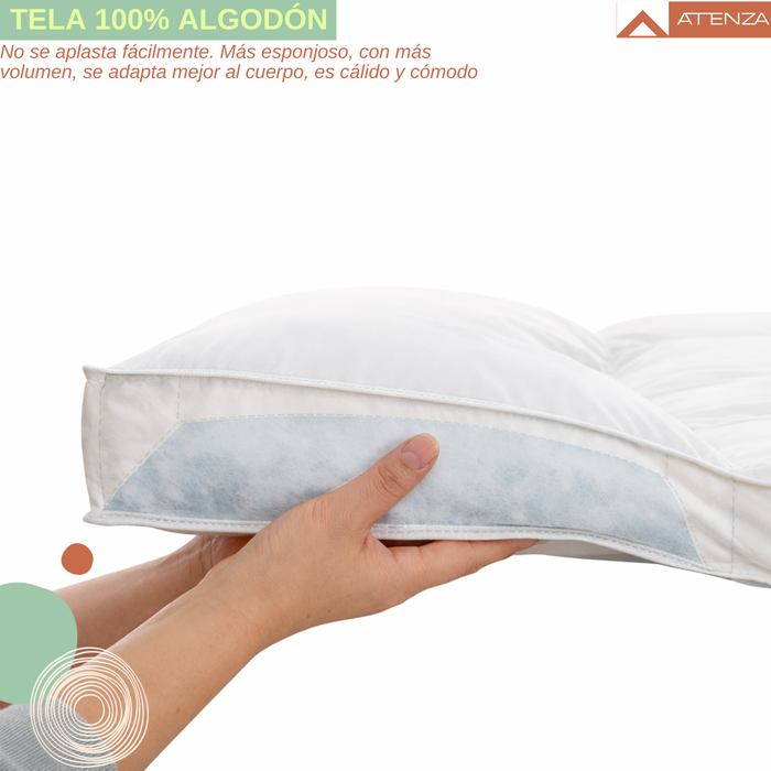 Cubre Colchón Acolchado Impermeable Ajustable 1,5 Plaza Blanco 1.5 Plazas