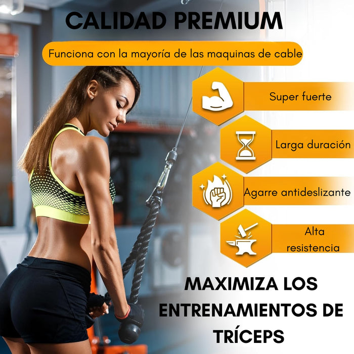 Cuerda Crossfit Entrenamiento Para Agarres Gym Triceps Casa