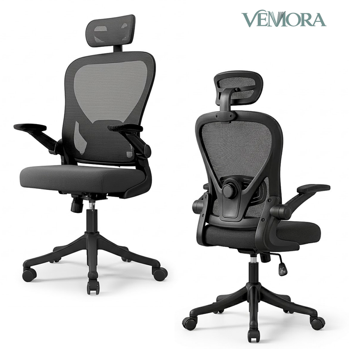 Silla Escritorio Ergonómica Soporte Lumbar Con Reposacabezas