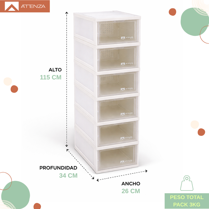 Zapatero Organizador 6 Niveles Cajonera Para Zapatos Estante