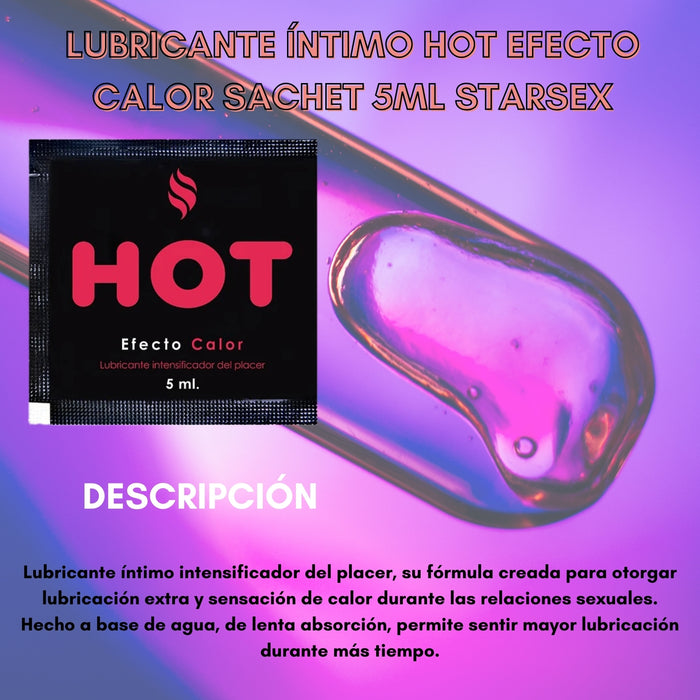 Lubricante ntimo Hot Efecto Calor Sachet 5ml Starsex Telotenemos Lubricante ntimo Hot Efecto Calor Sachet 5ml Starsex Telotenemos