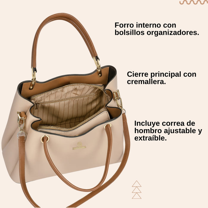 Elegante Cartera Bolso Para Mujer Bolsa Suave Hombro Mano