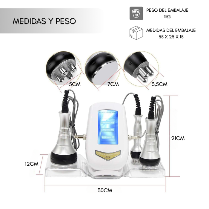 Maquina Cavitación 40k Radiofrecuencia 3 En 1 Ultrasonico