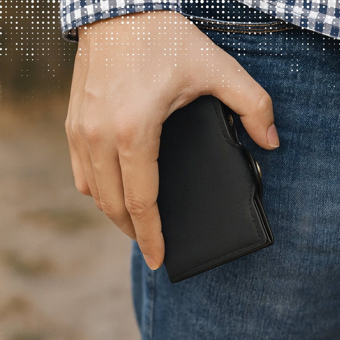 Billetera Porta Tarjetas Con Proteccion Anti Robo Rfid