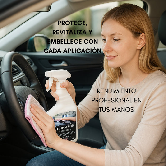 Silicona Liquida Emulsionada Acción Protectora Y Abrillantadora 750cc Para Auto