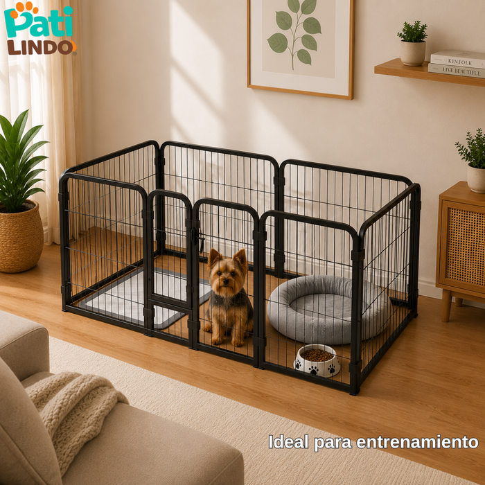 Corral Para Perros Metálico Jaula Mascotas 6 Paneles