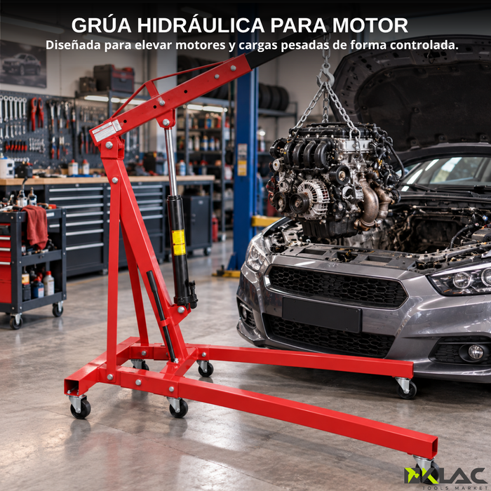 Tecle Grúa Pluma Hidráulica Para Motores 2 Toneladas