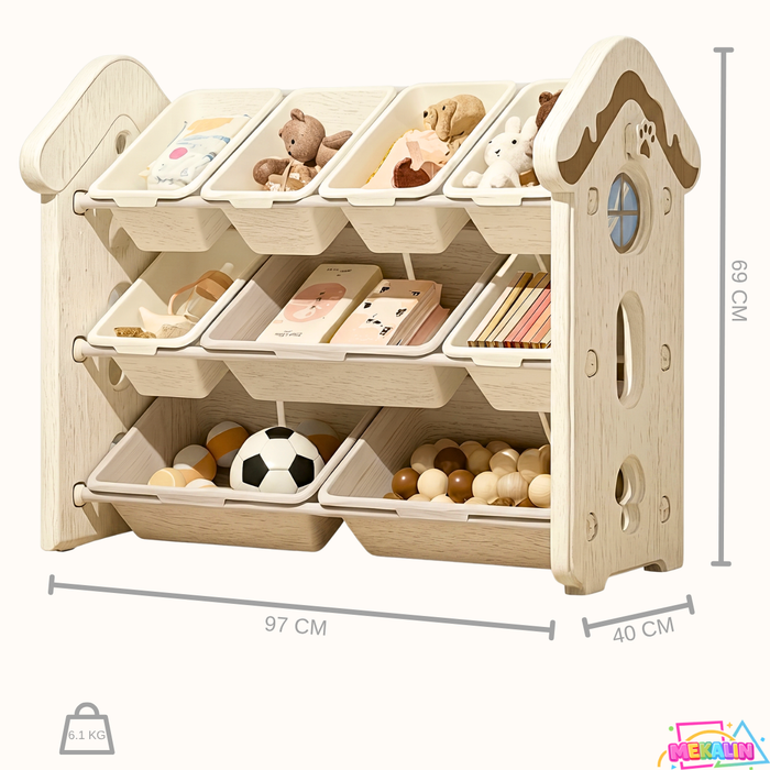 Organizador De Juguetes Niños Estante Infantil 67x38x66cm