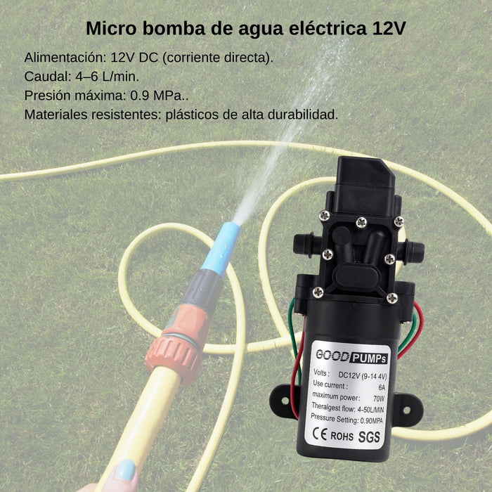 Bomba De Agua Diafragma Portátil Inteligente 6l/min 70w Colo