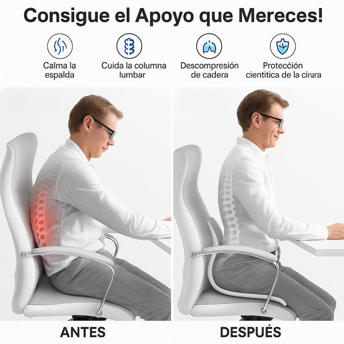 Cojín Ergonómico Para Espalda Cintura Corrige La Postura