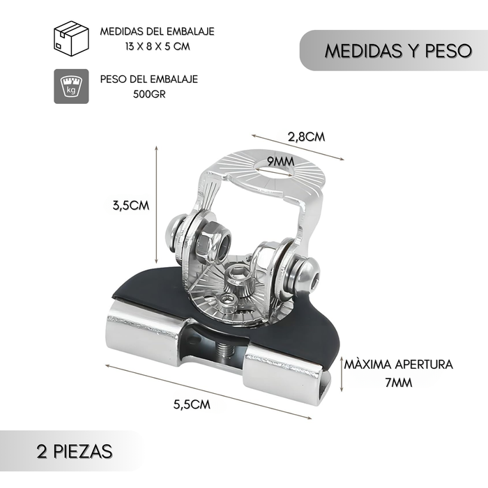 Soporte Capot Para Neblineros Barras Led Fijos Universal X2