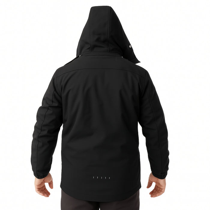 Chaqueta Corta Viento Termica Impermeable Outdoor Hombre Cierre Con Gorro