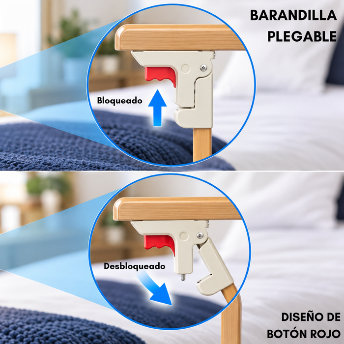 Baranda De Cama Lateral Anticaída Para Cuidado Adulto Mayor