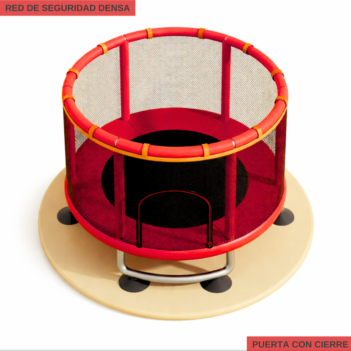 Trampolín Infantil Cama Elástica Para Niños Brincolín 140cm Rojo