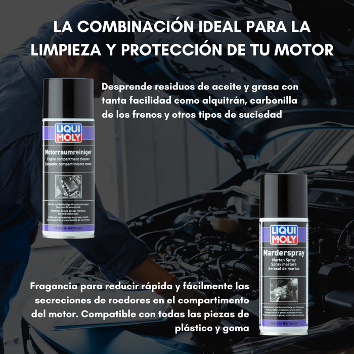 Spray Limpiador + Spray Repelente Roedores Liqui Moly 400ml