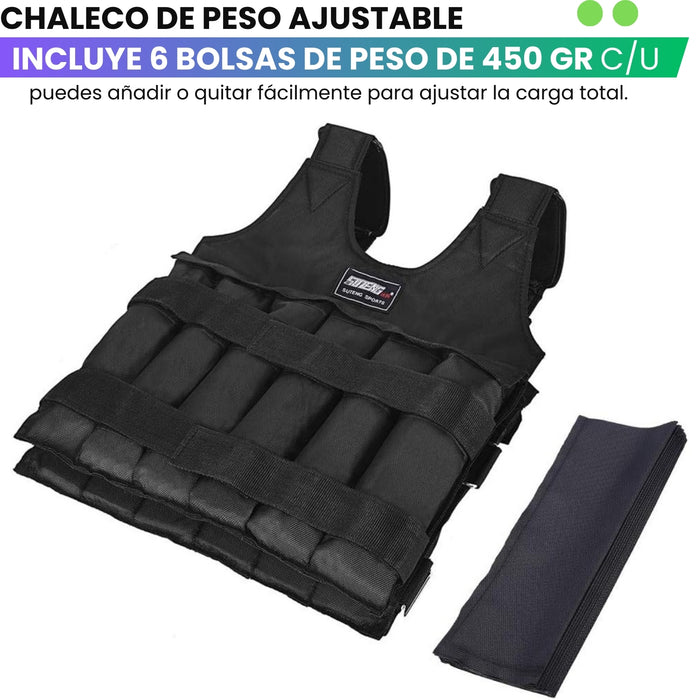 Chaleco Con Peso Ajustable Para Hacer Ejercicios 50kg