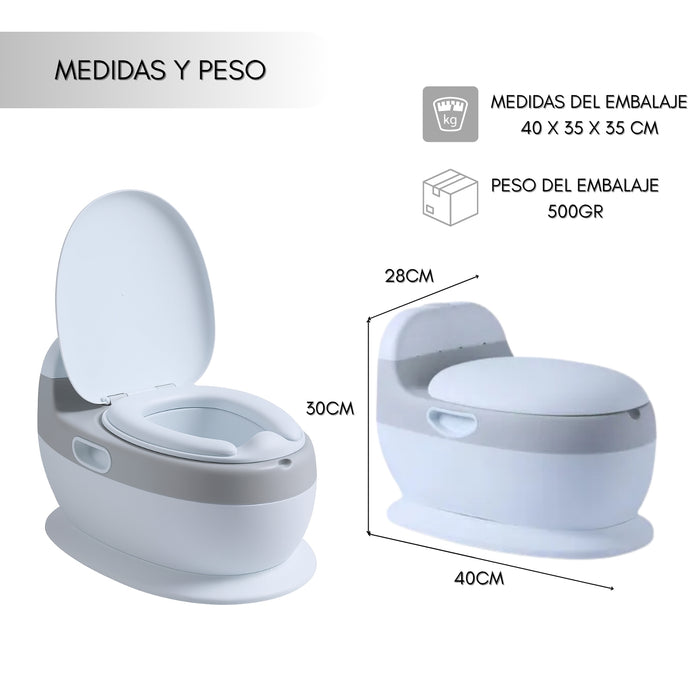 Pelela Inodoro Bacinica Con Sonido Baño Portátil Para Niños