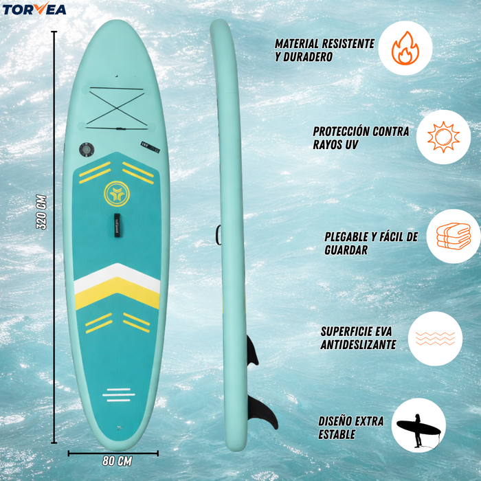 Stand Up Paddle Para Adultos Sup Vibrant 10,5 Pies Inflable