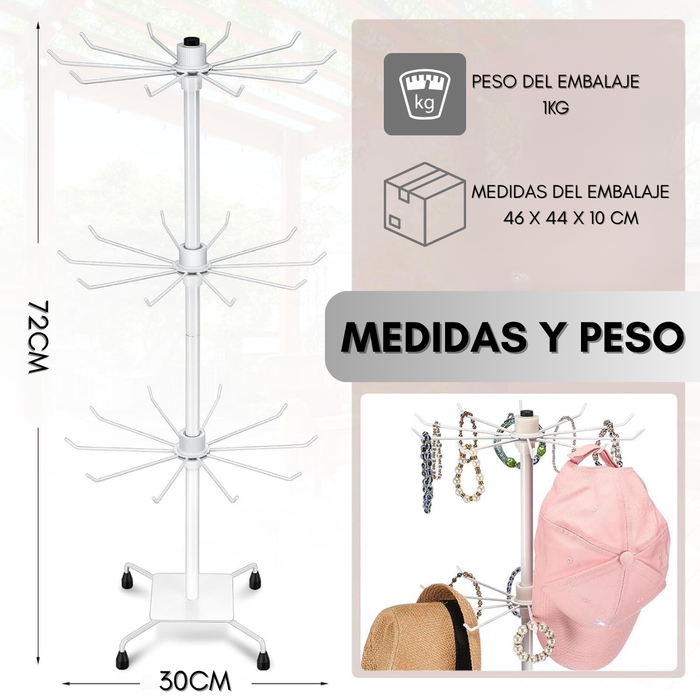 Exhibidor Llavero, Accesorios, Tipo Araña 3 Niveles
