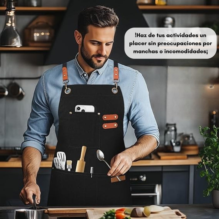 Pechera Delantal Cocina, Barbacoa, Parrilla Premium, Peluque