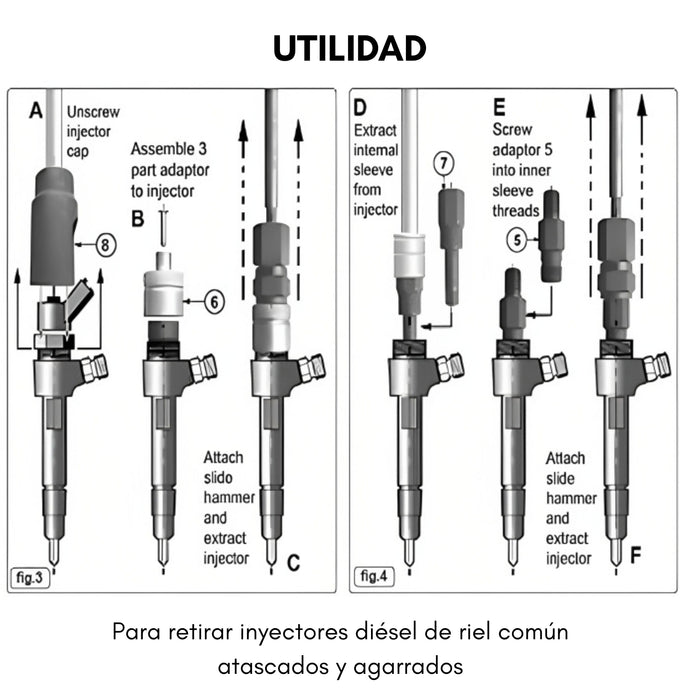 Kit Extractor Inyectores Diesel Petróleo Camion 14pcs