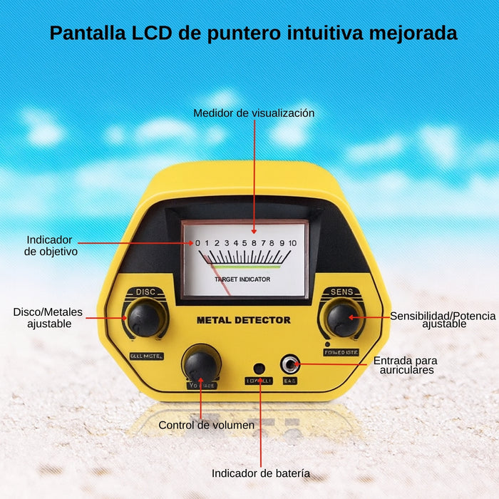 Detector Metales Profesional Subterráneo Precisión Pantalla