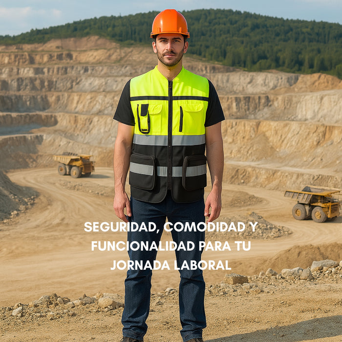 Chaleco Geólogo Ingeniero Reflectante Bolsillos Premium