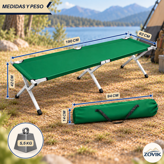 Catre Cama Campaña Camping Plegable Portátil Outdoor Militar