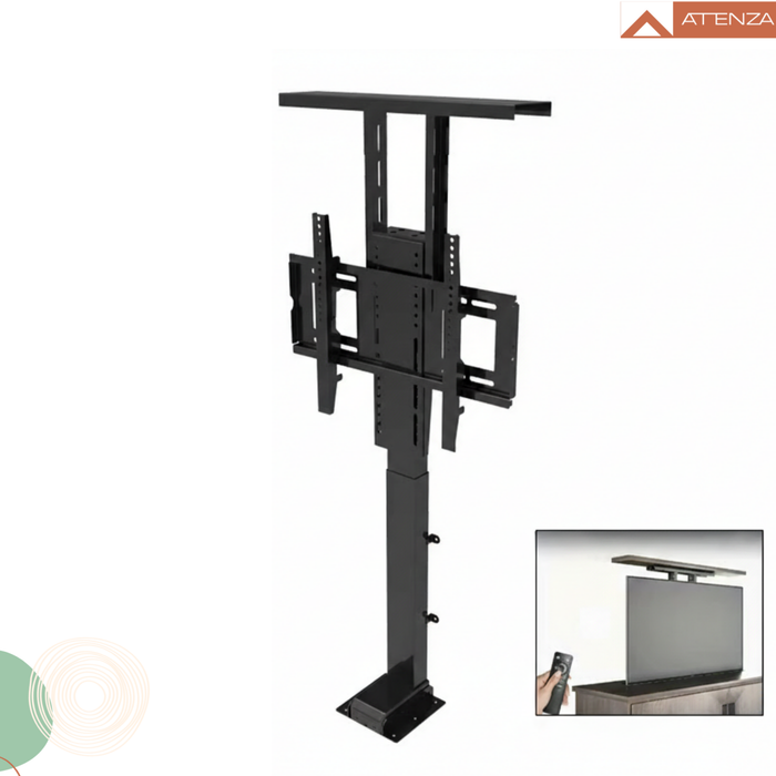 Elevador De Tv Rack Eléctrico Motorizado Con Control Remoto Negro