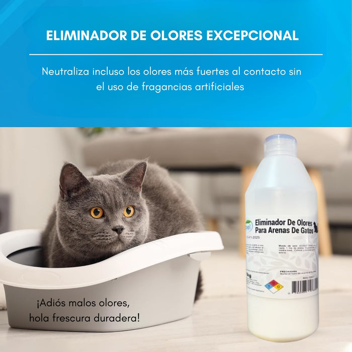Eliminador Desodorante Olores Arena Sanitaria De Gatos 1kg
