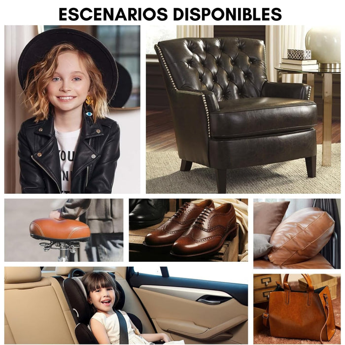 Parche Reparador Cuero Autoadhesivo 50x120cm Para Sofá Auto