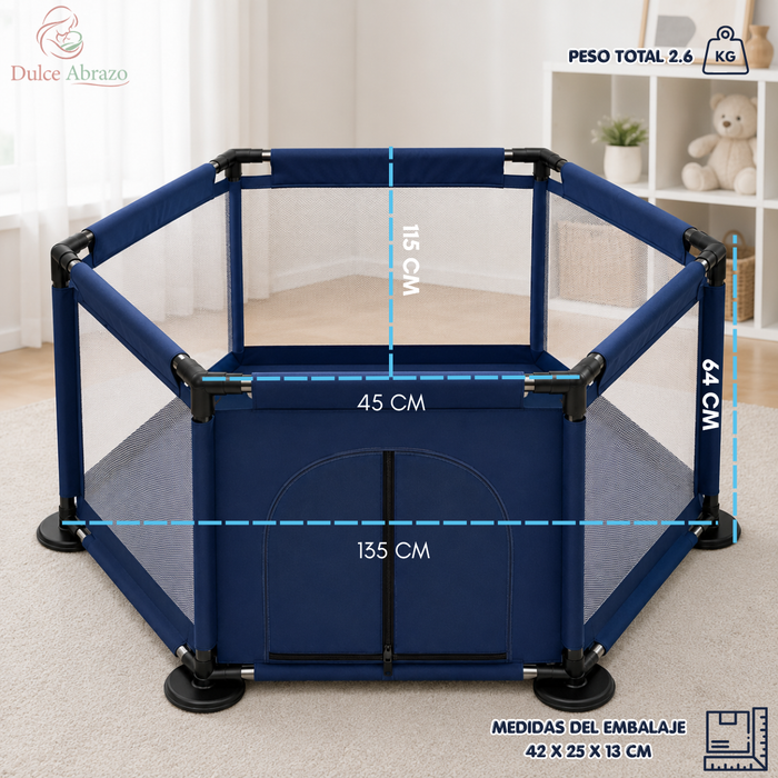 Corral Bebes Infantil Hexagonal Seguridad Niños Plegable