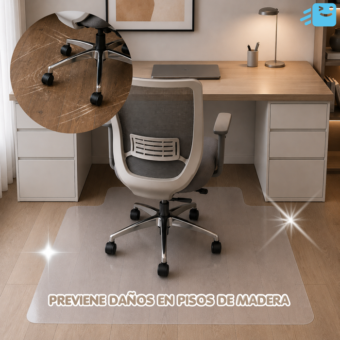 Protector Piso Flotante Silla Oficina Transparente 90x120cm