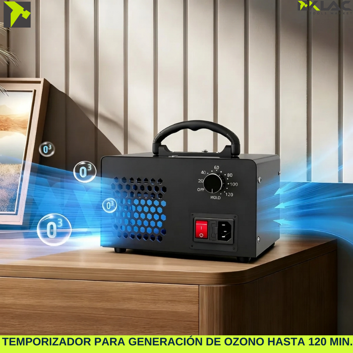 Máquina Generadora De Ozono 60g/h Desinfectante De Aire Negro