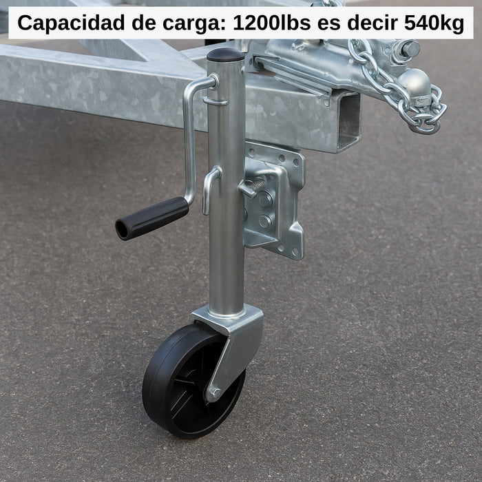 Pata Enganche Carro Arrastre Rueda Maniobrable Remolque