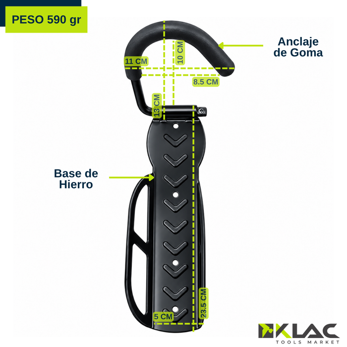 Soporte Pared Bicicleta Colgador Muro Gancho Vertical