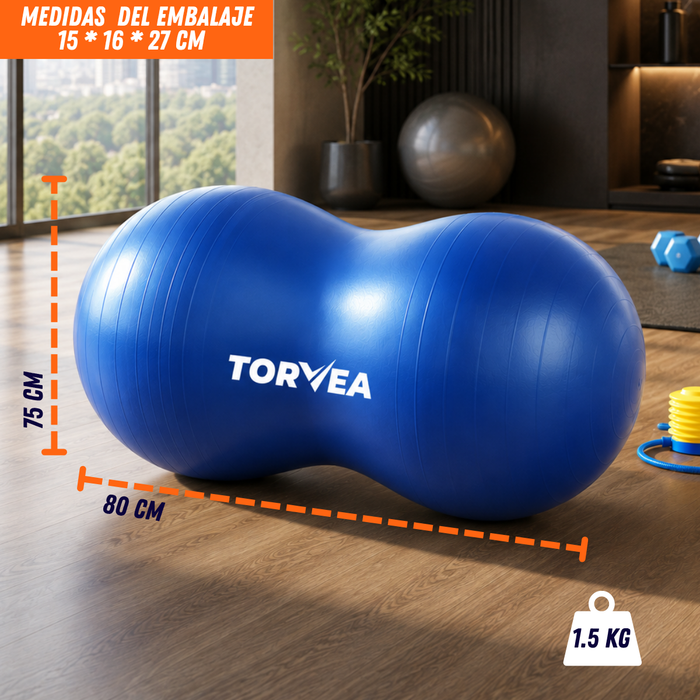 Pelota Yoga Pilates Balón Maní 75x40cm Fitness Ejercicio
