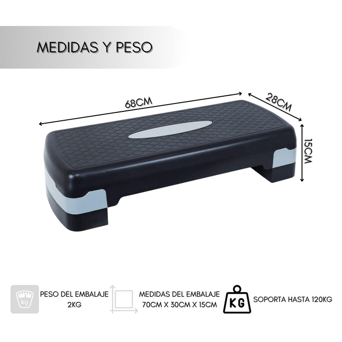 Step Aerobico 2 Niveles Antideslizante Fitness Aerobic