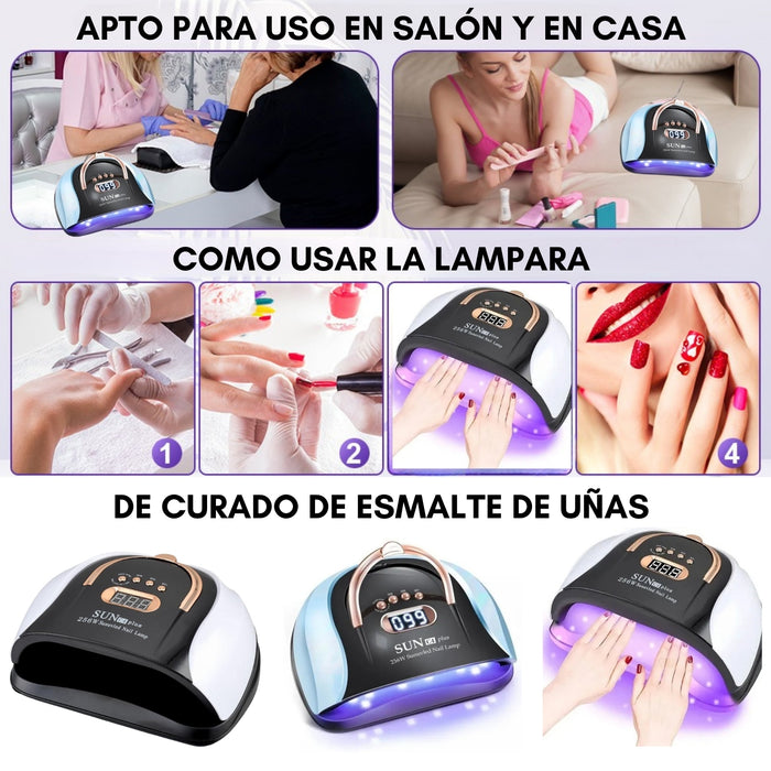 Lampara Uv/led Secado Uñas 256 Watts/ Sun C4 Plus