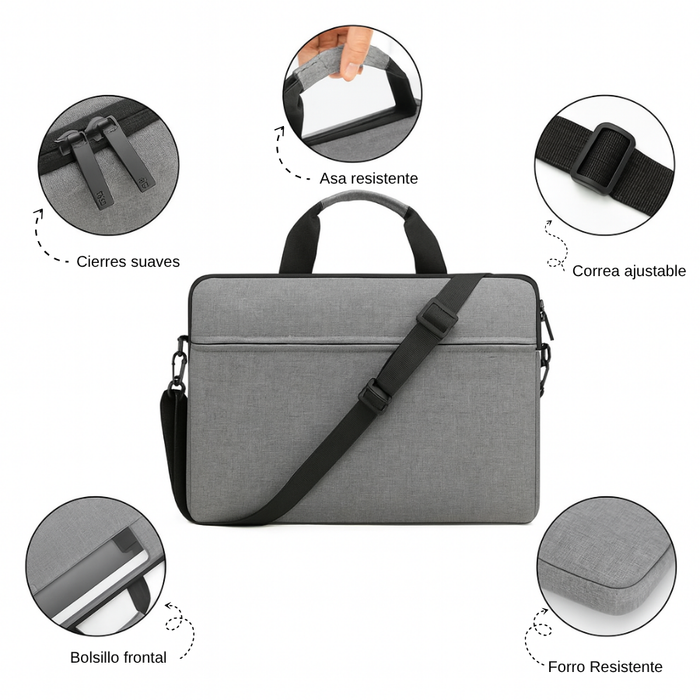 Bolso Ordenador Para Notebook Funda Laptop 17inch Gris