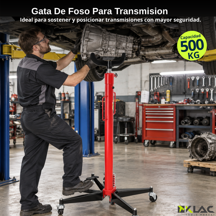 Gata De Foso Para Transmisión Caja De Cambio 500KG con Ruedas
