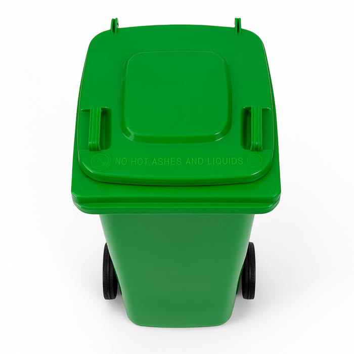 Basurero Contenedor De Basura 120l Verde Con Tapa Y Ruedas