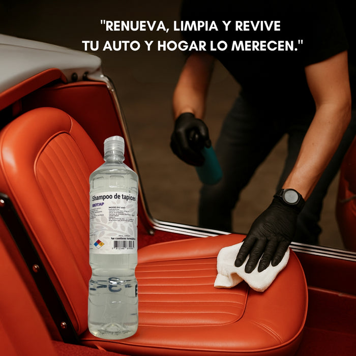Shampoo Tapiz Auto Muebles Limpieza Limpia Tapiceria 900ml