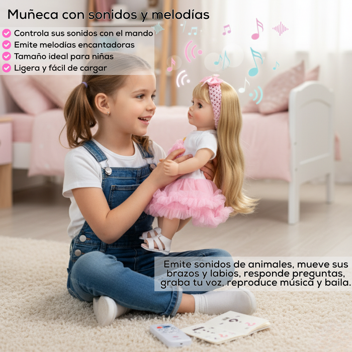 Muñeca Bebé Reborn Silicona Con Sonidos Y Movimientos