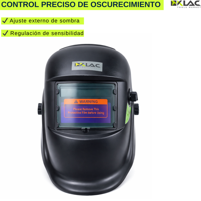 Máscara Careta Soldar Fotosensible Cinta Acolchada Negro Lisa